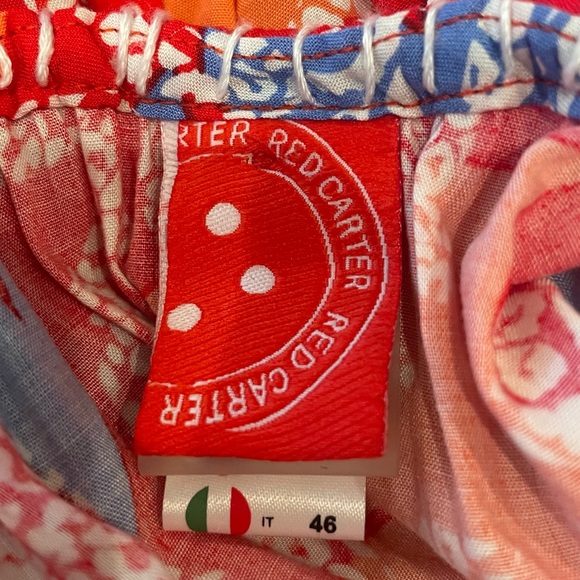 Red Carter Red Floral Tiered Halter Top Maxi Cover-Up Dress Size Large - Picture 10 of 15